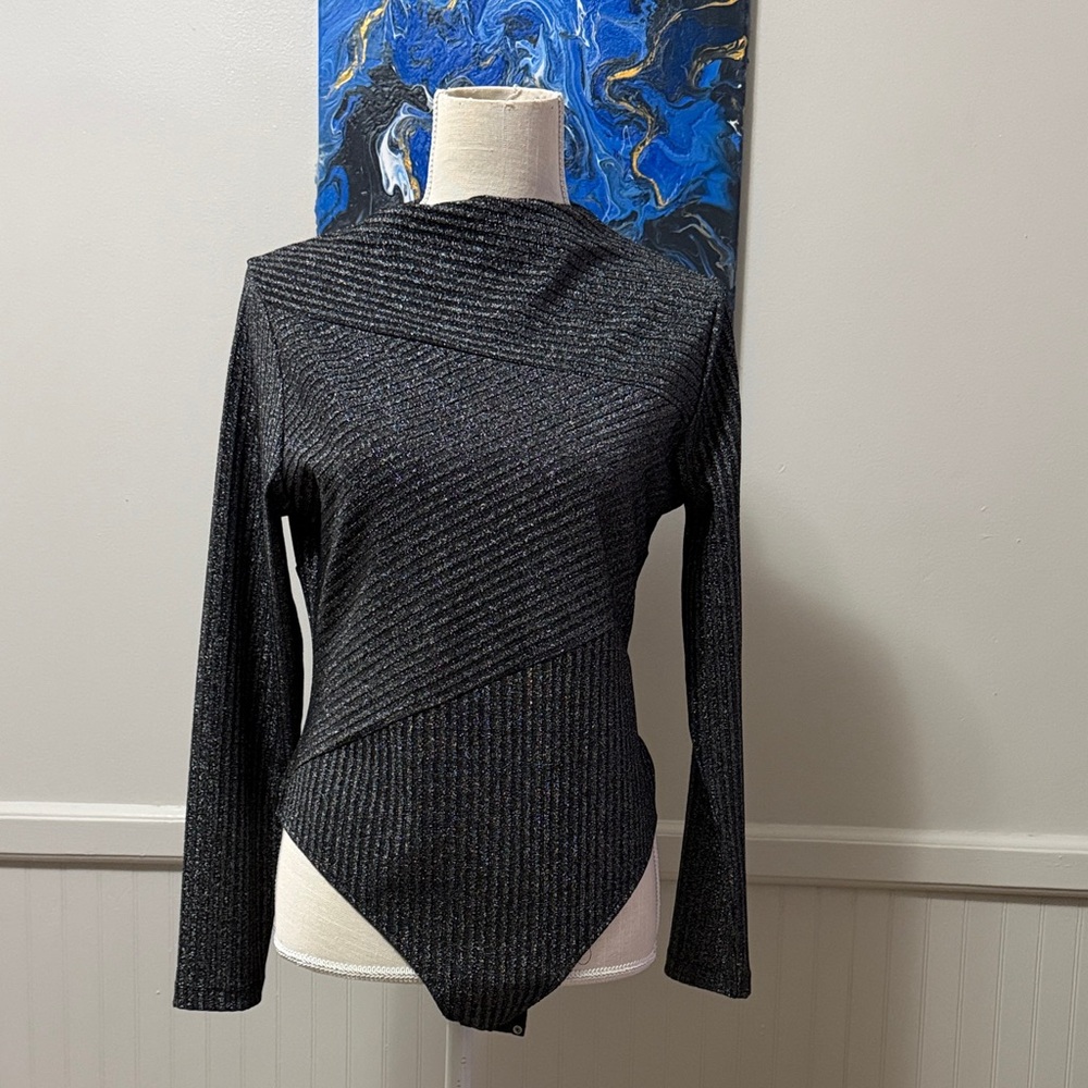 All Saints Black Long Sleeve Bodysuit - Picture 2 of 10